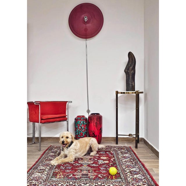 Red Postmodern Wall Lamp Zero attributed to Lindau and Lindekrantz, Sweden, 1980s For Sale - Image 8 of 9