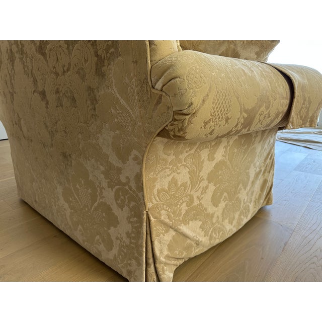 Textile Late 20th Century Beautiful Vanguard Camel‑Back Sofa – Plush, Cozy, and Timeless For Sale - Image 7 of 14