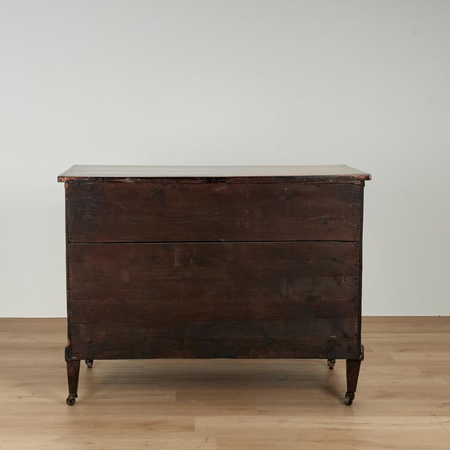 Antique Italian Neo Classic Bow Front Chest or Commode For Sale - Image 13 of 14