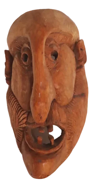 South Tyrolean Wooden Mask Grimace, 1960s