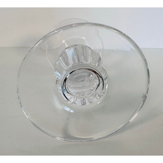 1990s Vintage 1990s Simon Pearce Shelbourne Handblown Glass Candlestick For Sale - Image 5 of 7