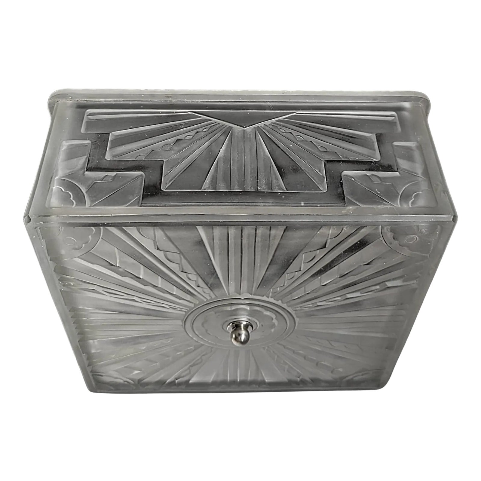 French Art Deco Geometric Flush Mount by Genet Michon | Chairish
