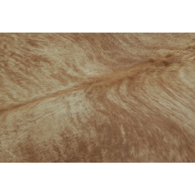 Rug & Kilim’s Contemporary Cowhide Rug With Wavy Stripes in Brown & Beige Tones For Sale - Image 9 of 9