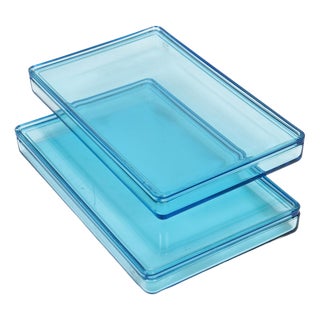 Danish Modern Thurø Lidded Boxes in Glass by Rauff & Møldrup for Holmegaard, 2000s, Set of 2 For Sale