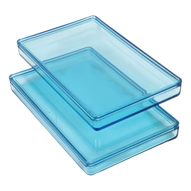 Danish Modern Thurø Lidded Boxes in Glass by Rauff & Møldrup for Holmegaard, 2000s, Set of 2 For Sale