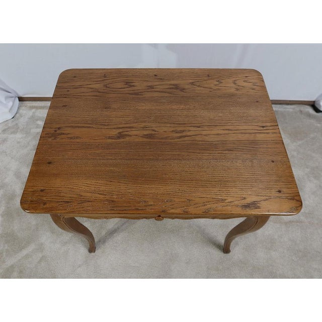 Small Louis XV Side Table in Blond Oak, Late 18th Century For Sale - Image 4 of 18