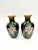 Metal Pair of Vintage Cloisonné Chrysanthemum Vases For Sale - Image 7 of 7