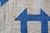 Early 20th C Hand-Quilted Blue and White Churn Dash Quilt For Sale - Image 9 of 9