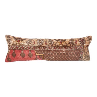 Handweaving Vintage Turkish Lumbar Bedding Pillow Cover -12'' X 36'' For Sale