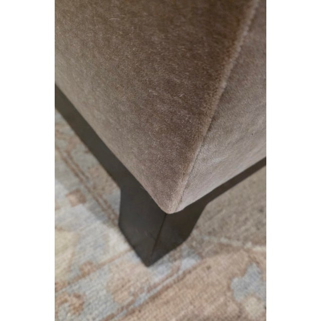 2020s Ebanista Martine Tuxedo Arm Mohair Sofa Dark Walnut Finish For Sale - Image 5 of 6