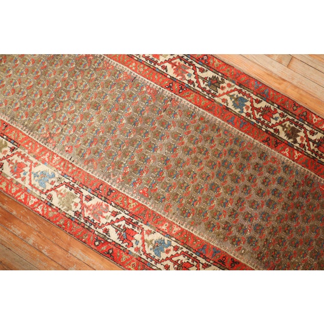 Antique Long Malayer Persian Runner - 3' x 17'10" For Sale - Image 4 of 12