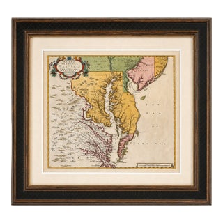 Chesapeake Bay: Virginia, Maryland, Pennsylvania & New Jersey Original Map by Senex, 1721 For Sale