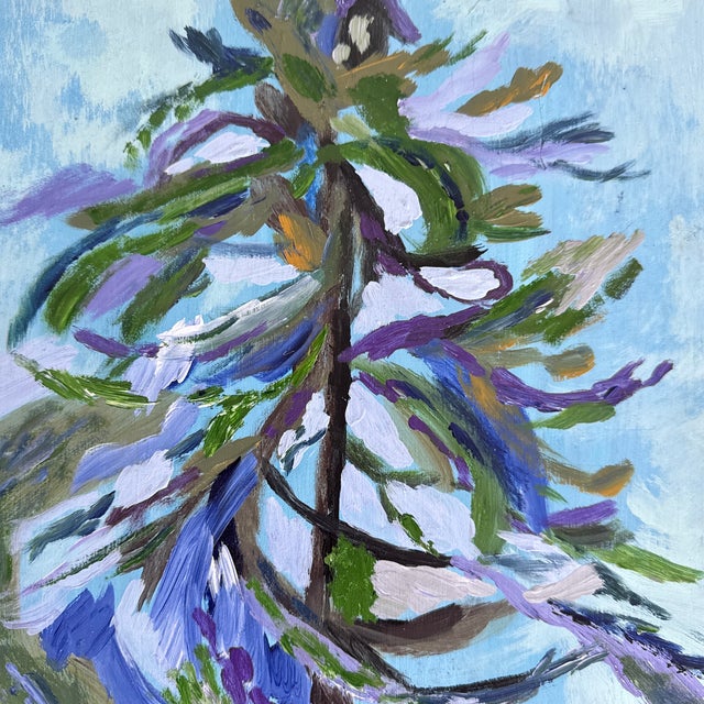 Original Abstract Tree Acrylic Painting on Birch Panel For Sale In Fayetteville, AR - Image 6 of 6