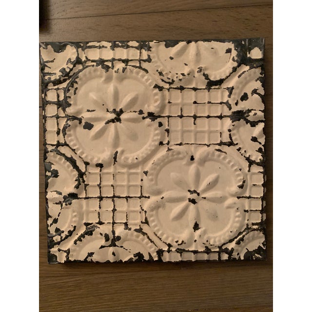 Antique New York City Reclaimed Tin Ceiling Tile Decorative Wall