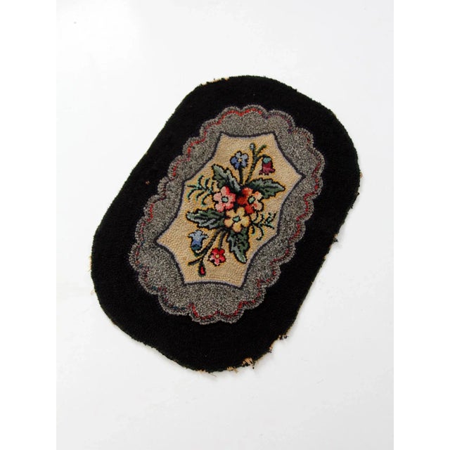 Antique Hooked Rug For Sale - Image 4 of 10