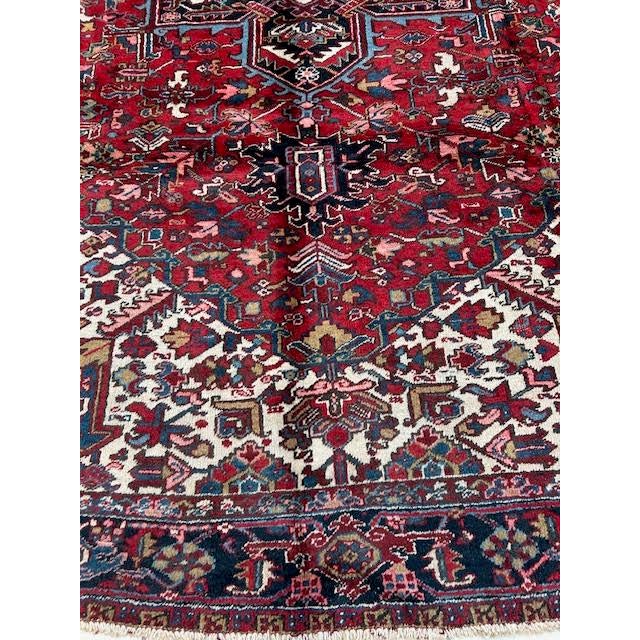 Antique Persian Heriz, 9'7" X 13'3" For Sale - Image 9 of 10