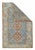 This Shiraz-area tribal scatter presents a red, chicken-filled, tripartite pole medallion, set on a light blue field with...