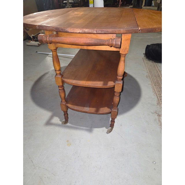 1960s Drop Leaf Tea Cart For Sale - Image 4 of 16