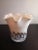 1990s Art Deco White Art Glass Vase With Ruffled Edges For Sale In Dallas - Image 6 of 7