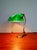 Articulated Brass Bankers Lamp with Green Opaline Shade, 1920s For Sale - Image 6 of 18