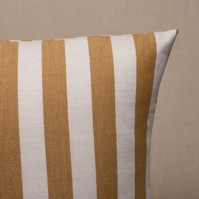Schumacher Schumacher Hanson I/O Stripe 22" Pillow In Marigold For Sale - Image 4 of 5
