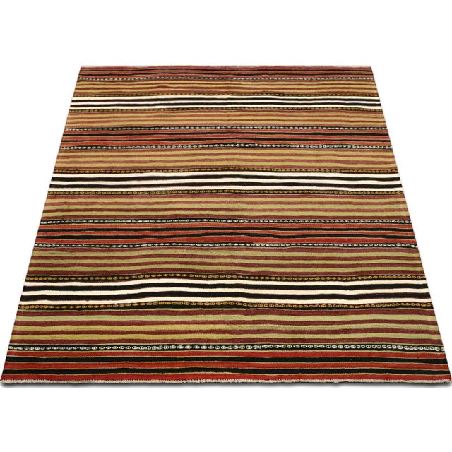 1950s 1950s Turkish Kilim Rug For Sale - Image 5 of 6