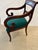 Dutch Marquetry Inlaid Armchair With Velvet Seat For Sale In Philadelphia - Image 6 of 12