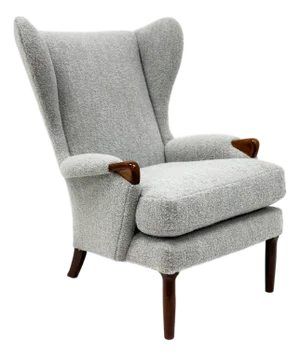 1960s Grey Parker Knoll Wing Armchair