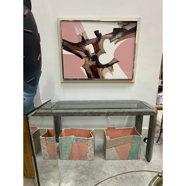 Mid-Century Modern Abstract O/C Oversized Painting on Canvas by Frank Walcutt. For Sale - Image 10 of 12