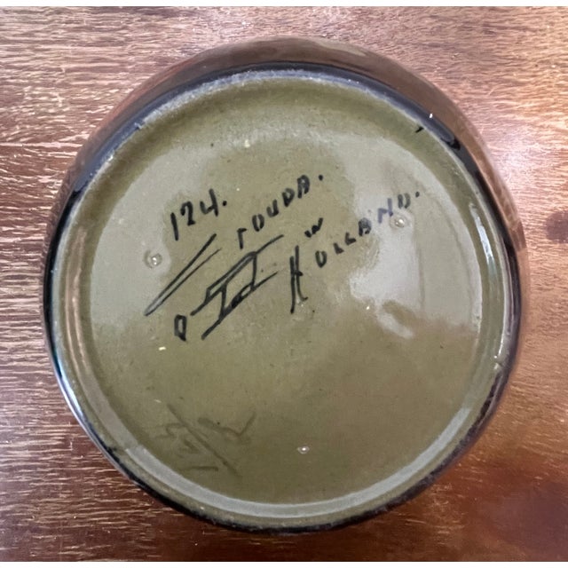 Antique Floral Planter from Plateelbakkerij Zuid-Holland, 1920s For Sale - Image 6 of 7