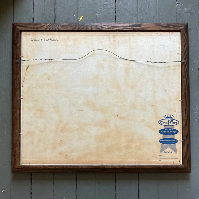 1960s 1960’s Vintage Impressionist Fall Landscape With Trees & Stream Painting Wood Frame For Sale - Image 5 of 5