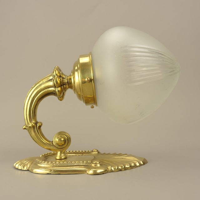 Vintage Brass Wall Lamps, Austria, 1920s, Set of 2 For Sale - Image 6 of 11
