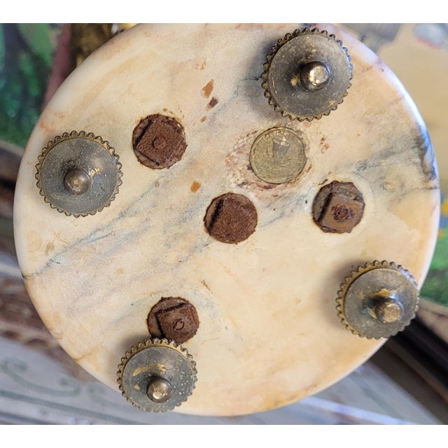 French A Pair 19th Century Marble & Gilt Bronze Decorative Urns For Sale - Image 3 of 12