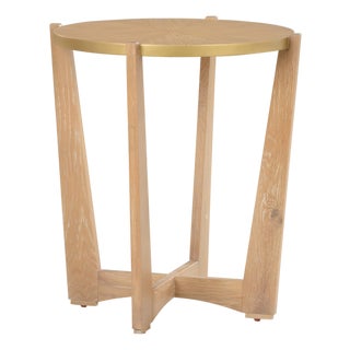 Ardoise Side Table - Cerused Oak For Sale
