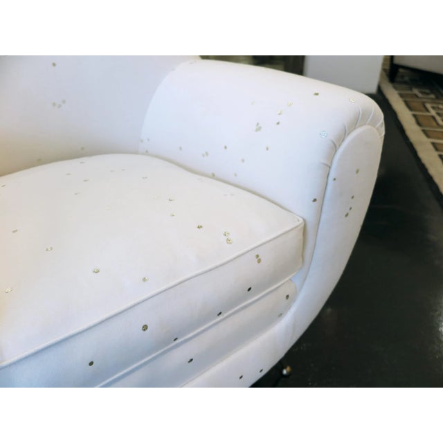 1950s Pair of Italian Mid-Century Lounge Chairs With Rounded Design For Sale In Los Angeles - Image 6 of 8