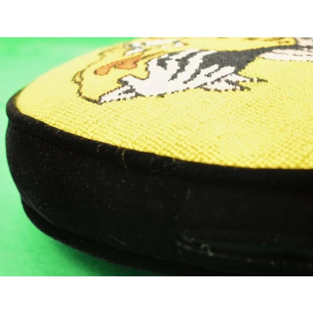 Hand-Needlepoint Safari Leopard Pillow For Sale - Image 4 of 4