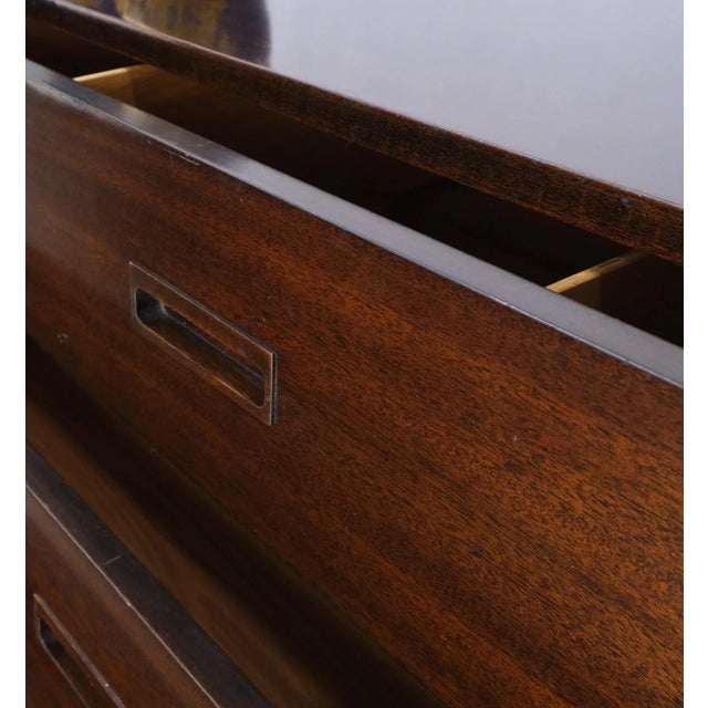 Espresso Harvey Probber Sliding Doors Compartment 12 Drawers Credenza Dresser For Sale - Image 9 of 13