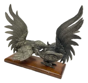 Vintage Gaul Fight Ornament, 1950s