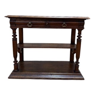 Napoleon III Walnut Console Table For Sale