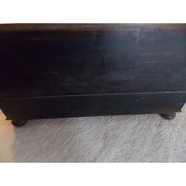 Chestnut Early 19th Century West Branch Carved Cedar Chest For Sale - Image 8 of 10