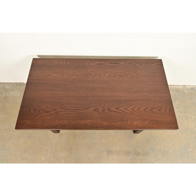 Brown Gustav Stickley Antique Mission Oak Arts & Crafts Dining Table, Desk, or Library Table, Newly Refinished For Sale - Image 8 of 12