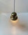 Scandinavian Art Deco Pendant Lamp in Brass and Lizard Glass, 1930s For Sale - Image 11 of 12