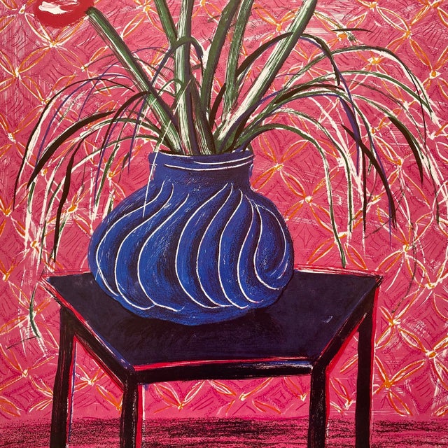 David Hockney Vintage 1985 Pop Art Lithograph Print Framed Exhibition Poster " Amaryllis in Vase " 1984 For Sale - Image 15 of 18