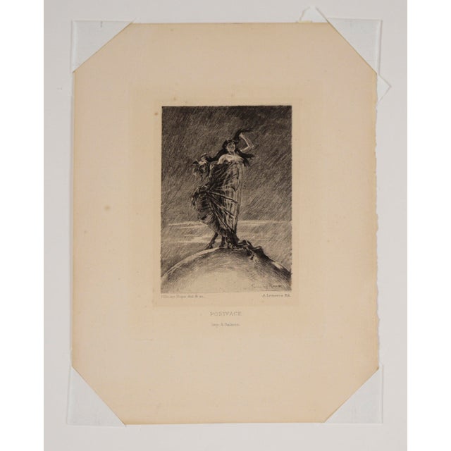 "La Femme et la Folie Dominent le Monde II" - 1886 Print on Paper ("The Woman and the Madness Overlooking The World II")...