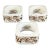 Mid 20th Century Royal Staffordshire Tonquin Brown Ceramic Napkin Rings - Set of Three For Sale