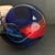 Glass Vintage Blue Art Glass Vase Organic Bowl XL Center Piece Red Green Swirl For Sale - Image 7 of 11