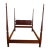 Late 20th Century Four Poster Solid Cherry Full Size Bedframe With Finials For Sale