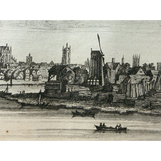 Antique c.1700 Old St Paul’s Cathedral London Engraving by Paul Schenk, Framed 12x16 For Sale - Image 4 of 6