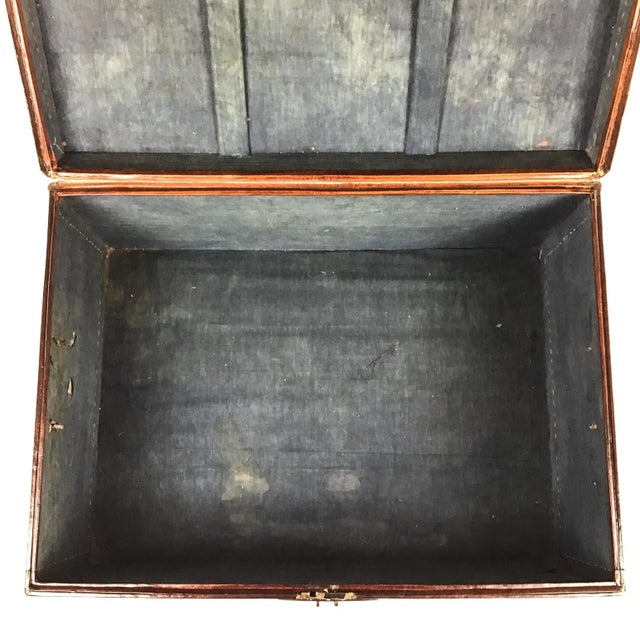 Chinese Antique Leather Trunk For Sale - Image 10 of 13