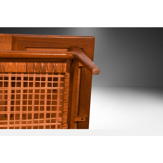 1960s Mid Century Modern Trioh Teak and Cane Coffee Table For Sale - Image 10 of 12